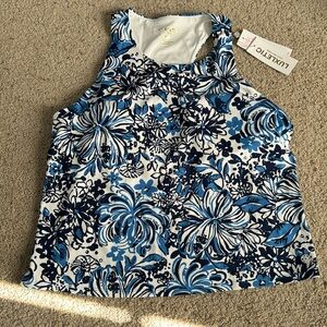 Lilly Pulitzer Luxletic XL Tank in Low Tide Navy